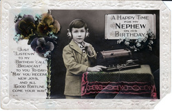 Boy with Telegraph Postcard