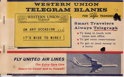 Western Union Telegraph Blanks